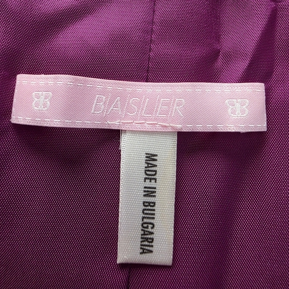 Basler Purple Multicolor Paisley Print Blazer Velvet Collar Jacket Medium - Picture 2 of 16